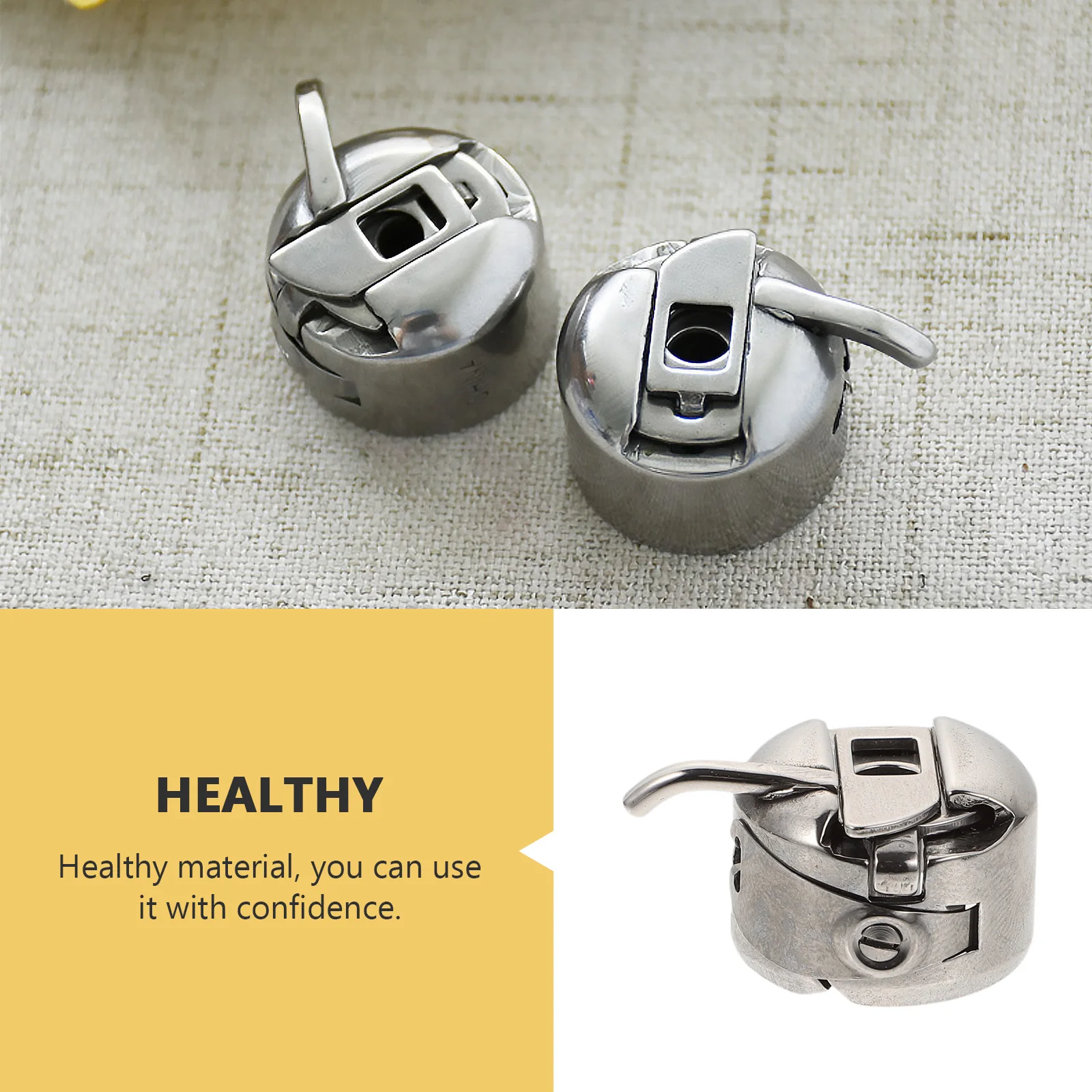 

3Pcs Stainless Steel Sewing Machine Bobbin Cases Portable Sewing Supplies Ideal For All Sewing Machines