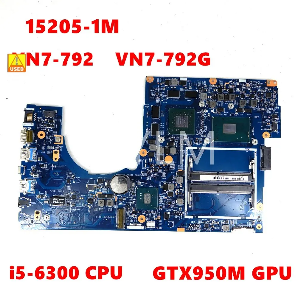 

15205-1M 448.06A08.001M i5-6300HQ CPU GTX950M GPU Mainboard For ACER Aspire VN7-792 VN7-792G Motherboard tested OK Used