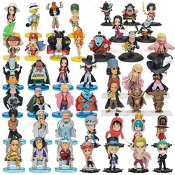 One Piece Anime Figure Set Luffy Ace Hancock Mihawk Teach Borsalino Toy Big Size PVC Figures Collect Model Dolls Set Toy Gift