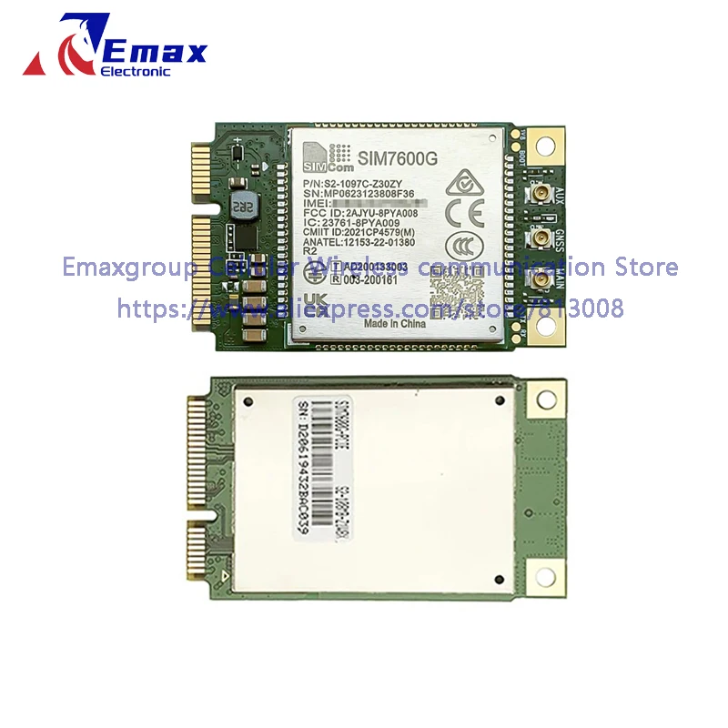 

2pcs/lot SIMCOM SIM7600G MINI PCIE LTE Cat1 Module for Global LTE-FDD B1/B2/B3/B4/B5/B7/B8/B12/B13/B18/B19/B20/B25/B26/B28/B66