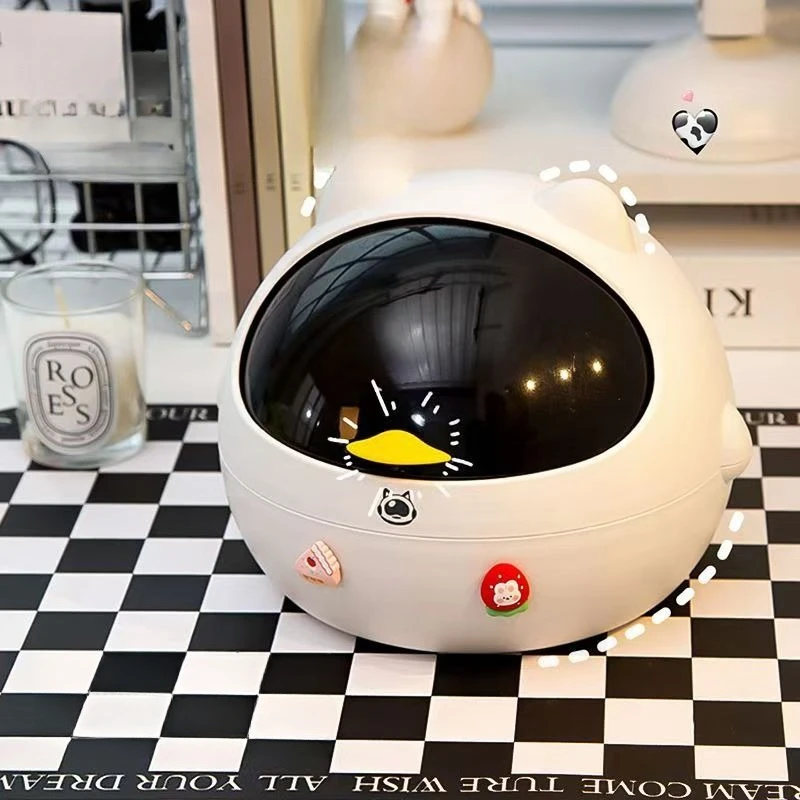 Small Cute Tabletop Garbage Bin High Appearance Level Mini Waste Basket for Home Bedroom Office Desk Bedside Storage Bucket