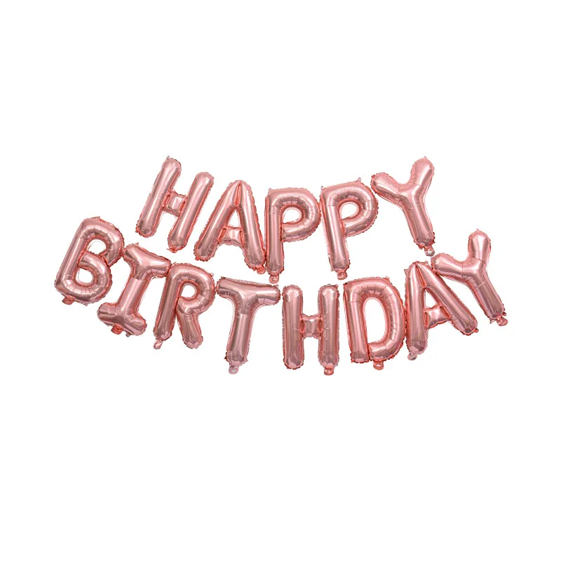 16 inch folie gelukkige verjaardag letters teken ballon banner volwassen kinderen baby thuis partij achtergrond decoraties rekwisieten banner decoratie