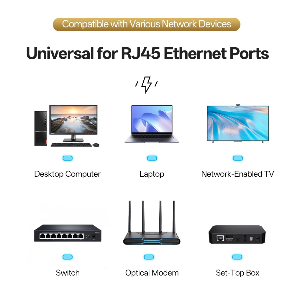 RJ45 Connector Cat7 Tool‑Free Shielded Zinc‑Alloy Reusable 50U Gold‑Plated Contact Anti‑Pull Ethernet Plug for Network Cable view 5