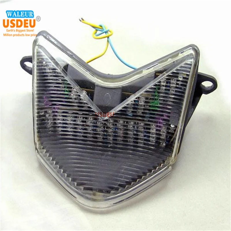 For Kawasaki ZX6RR 636 2005-2006 ZX10R 2006-2007 Z750S 2005 2006 clear Motorcycle LED Tail light and brake light assembly