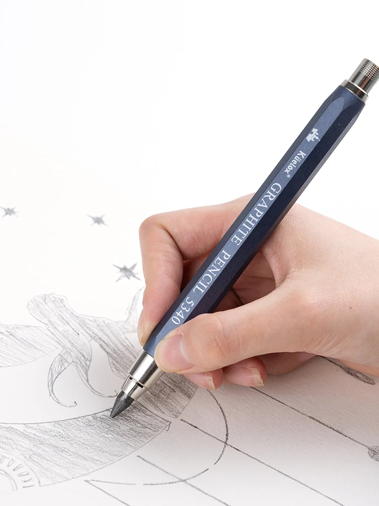 

Механический карандаш толщиной 5,6 мм, металлический стержень, эскиз, инженерный архитектурный дизайн рисования, карандаш 2B 4B 6B 8B опционально