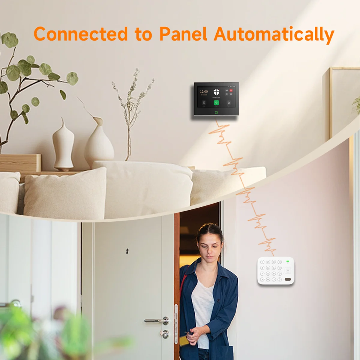 CPVAN Wireless Keypad Built-in 1500mAh Battery Anti-dismantling Alarm for Home Security Alarm System Keyboard With RFID Tag