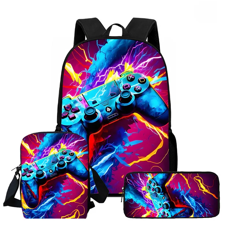 

Cartoon Game con-so-les Child School Backpack With Shoulder Bags Pencil Bags For Kindergarten,Light Weight Child Bags For Boys