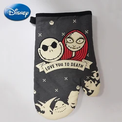 Disney The Nightmare Before Christmas-Guantes para horno, guante de dibujos animados Jack Sally para hornear, cocina antiquemaduras, aislamiento para microondas