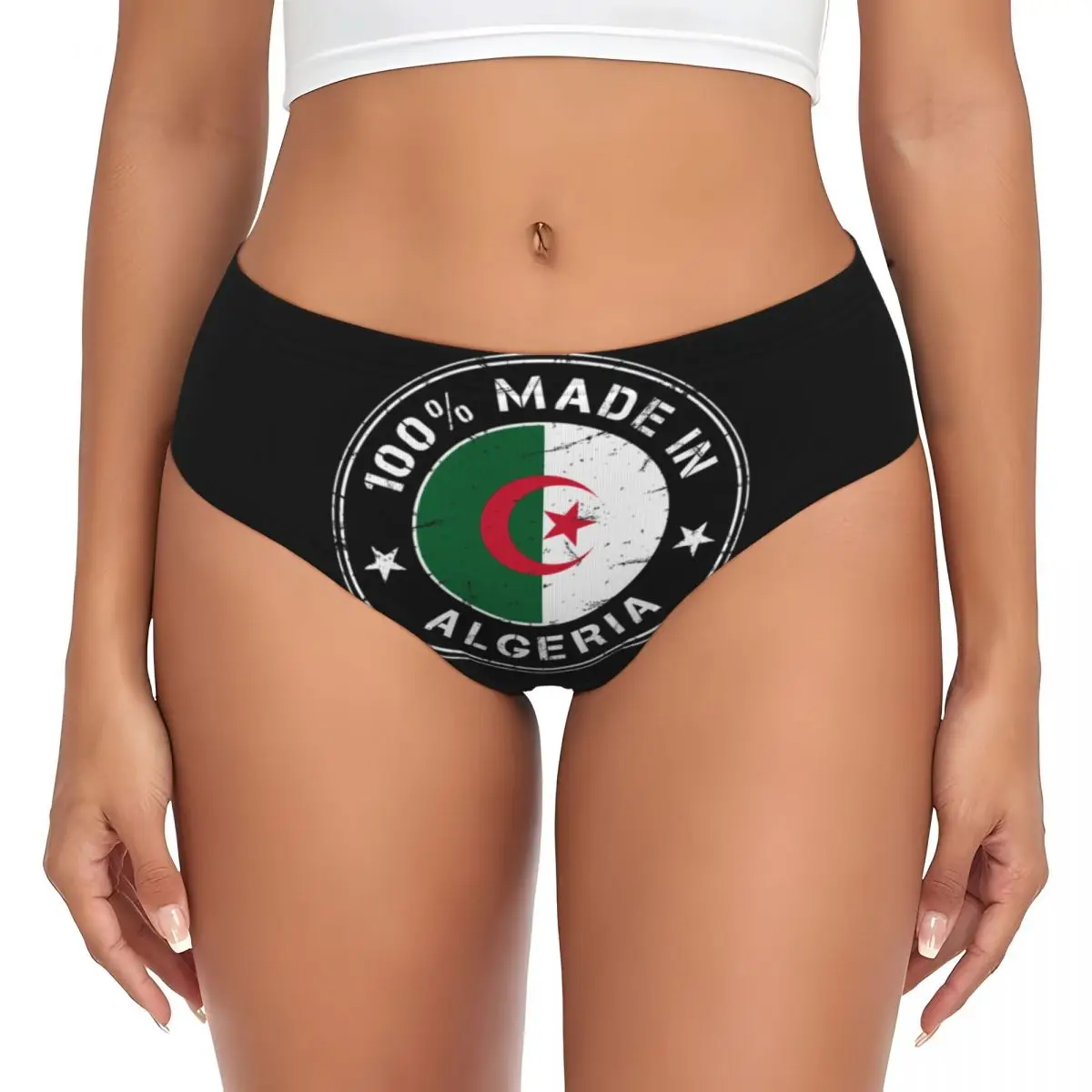 

Женские трусики с картой Алжира и флагом Алжира, мягкие, удобные, для женщин