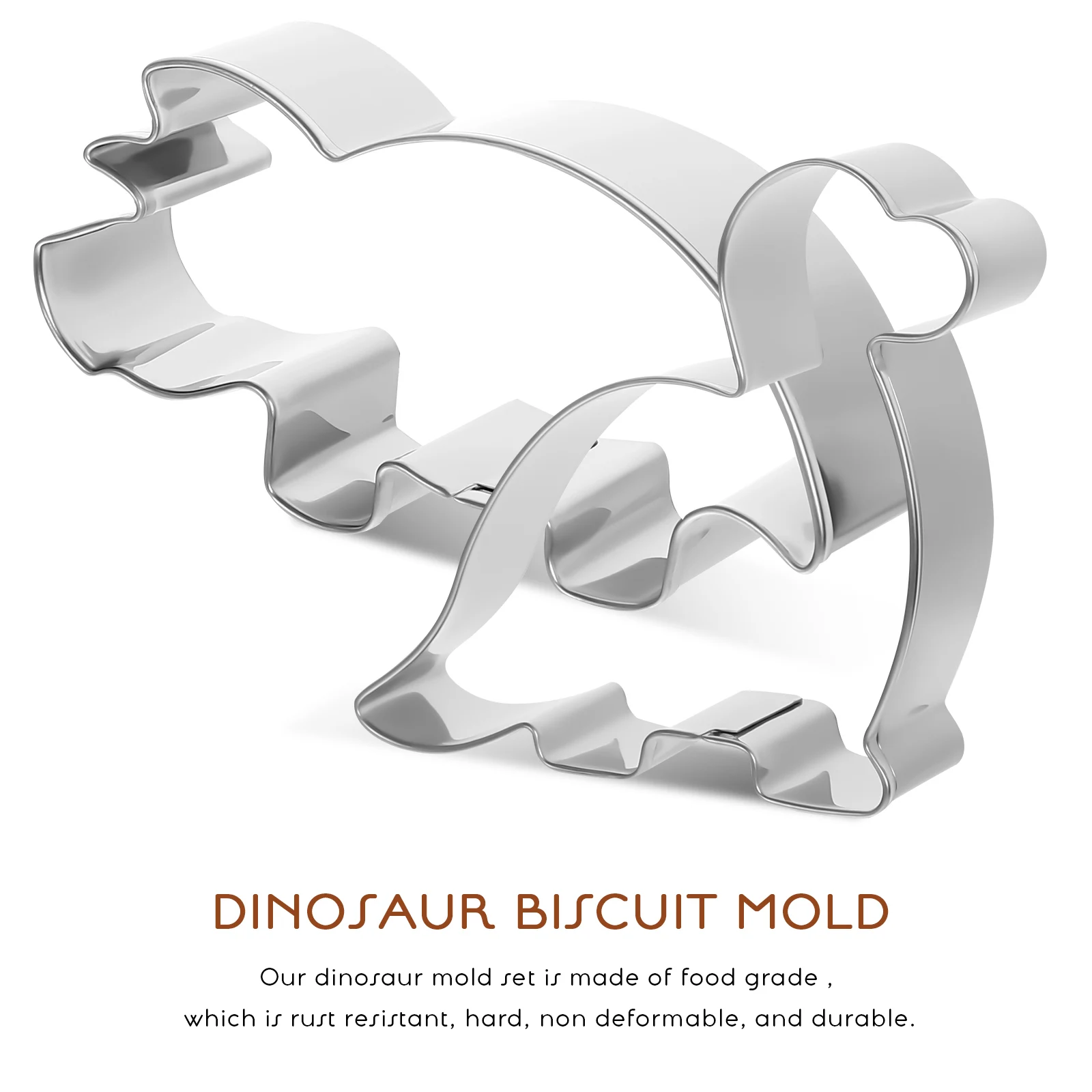 

8 Pcs Cookie Cutters Stainless Steel Dinosaur Shape Baking Molds Homemade Chocolate Cake Fondant Biscuit Creative