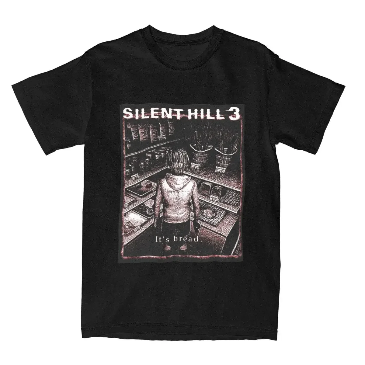 Men Women Heather Awesome Cotton Tee Shirt O Neck Short Sleeve All Seasons Tops It's Bread Silent Hill 3 Accessories Shirt funny