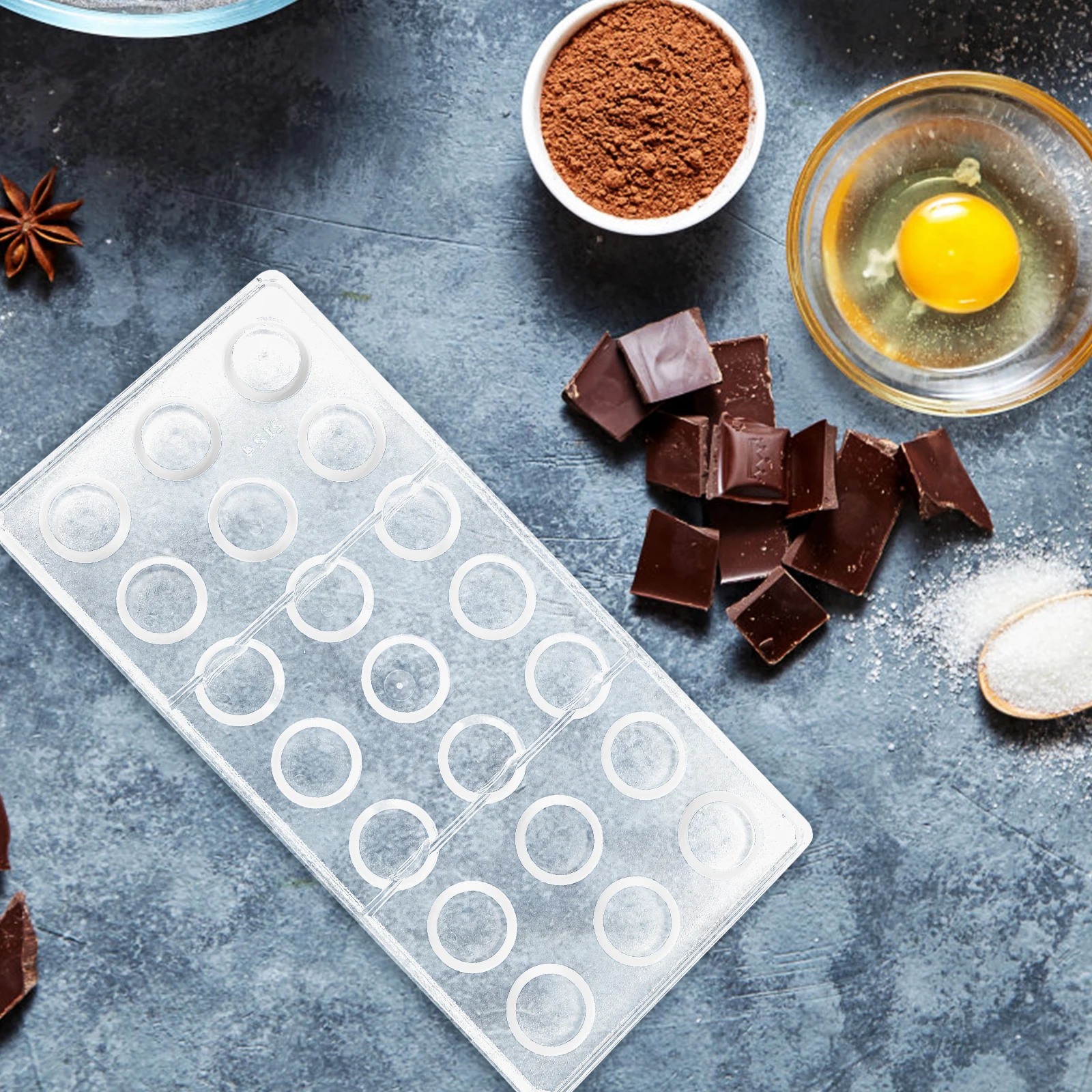 

Chocolate Mold 21-Cave Multi-Grids Non-Stick Transparent Mold for Chocolate Candy Candy Making Dessert Pastry Pastry Tool