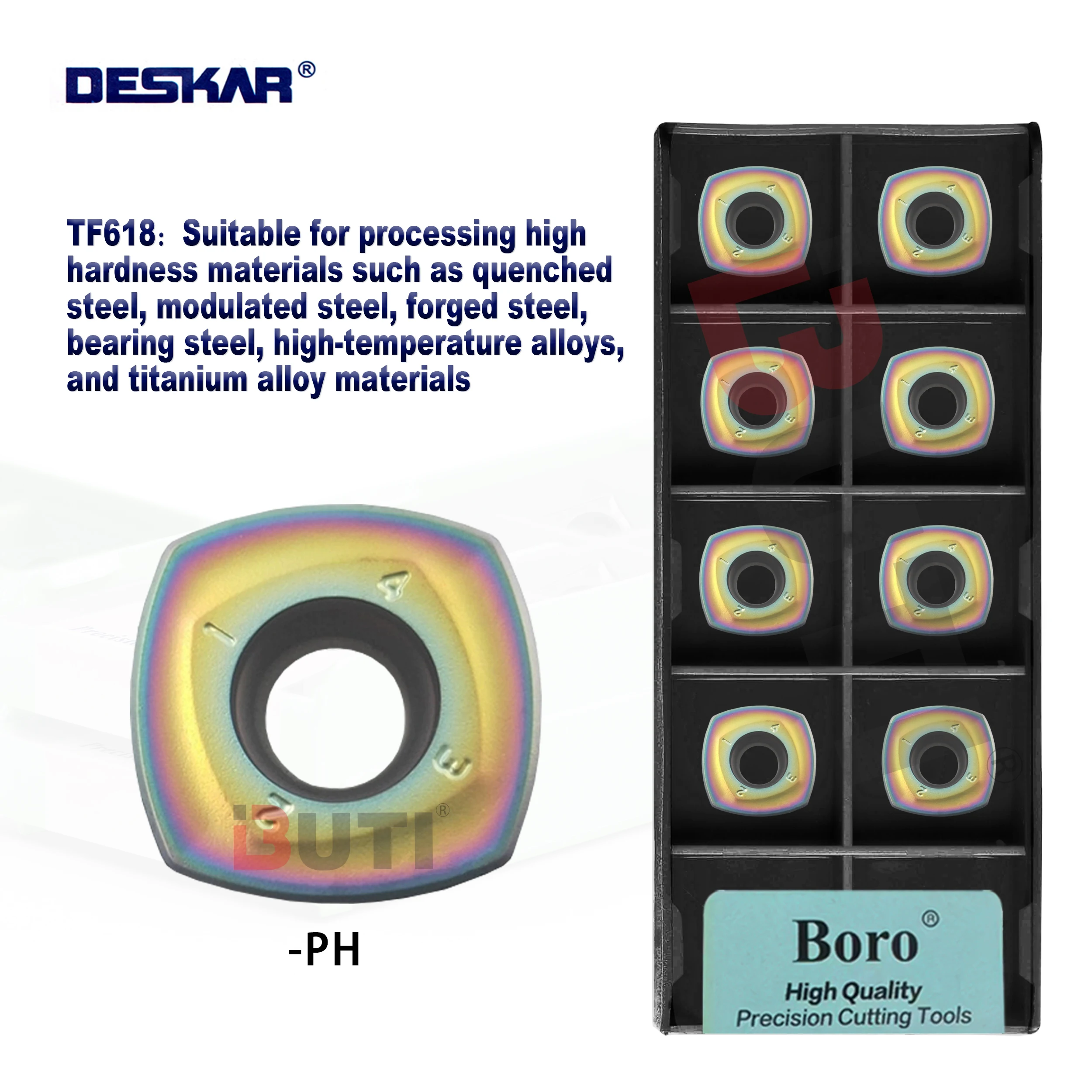 

DESKAR 100% Original Milling Insert SDMT150512-PH TF618 CNC lathe Machining Center Hardened Steel Part Milling and Turning Blade