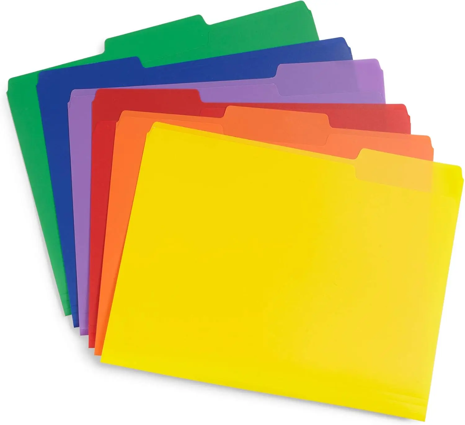 

File Folder 8pcs Colored File Folder, 1/3 Cut Tab, Letter Size, Assorted 6 Colors Filing Folder for Office School Business