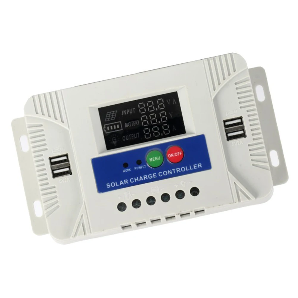 

For PWM 20A Solar Charge Controller 12V/24V With Temperature Sensor LCD Display Adaptive Solar Power Controller Energy Solution
