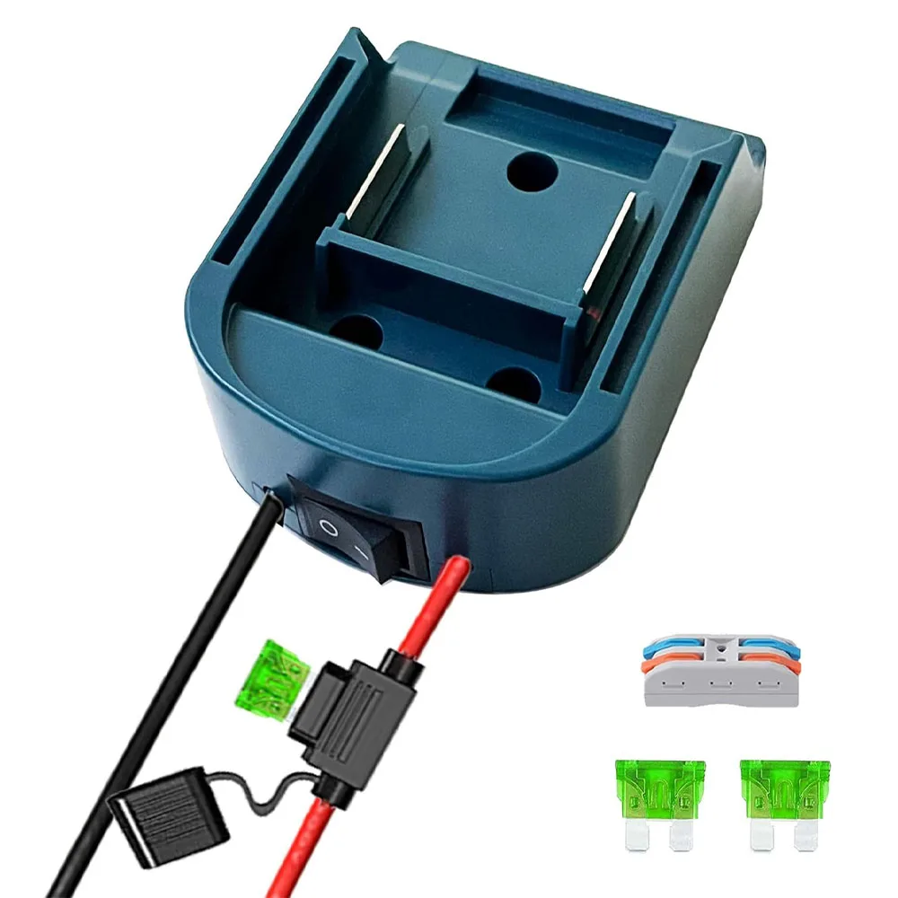 DIY adaptor For Makita 18V 14V BL1840 BL1850 battery to DIY 2 cables output builtin fuse and ON/OFF switch