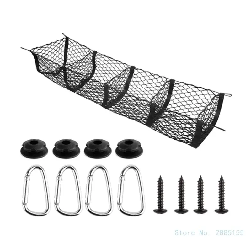 Adjust Rear Cargo Net Trunk Storage Net Reliable Organizers Large Storage Net Convenient Storage Solution for Vehicles