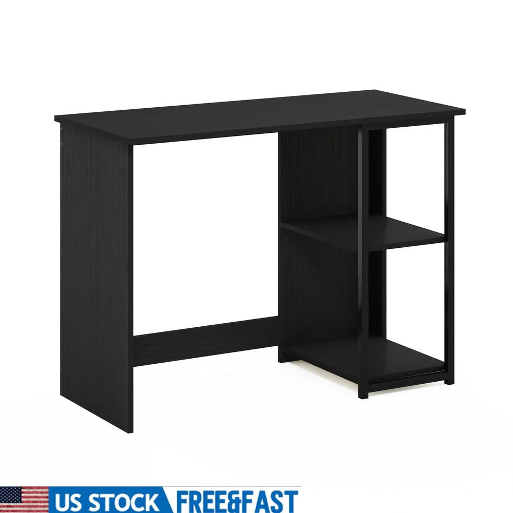

Modern Computer Desk with Storage Shelves Durable CARB Grade Wood and Metal Frame Easy Assembly Stylish Design Home Office
