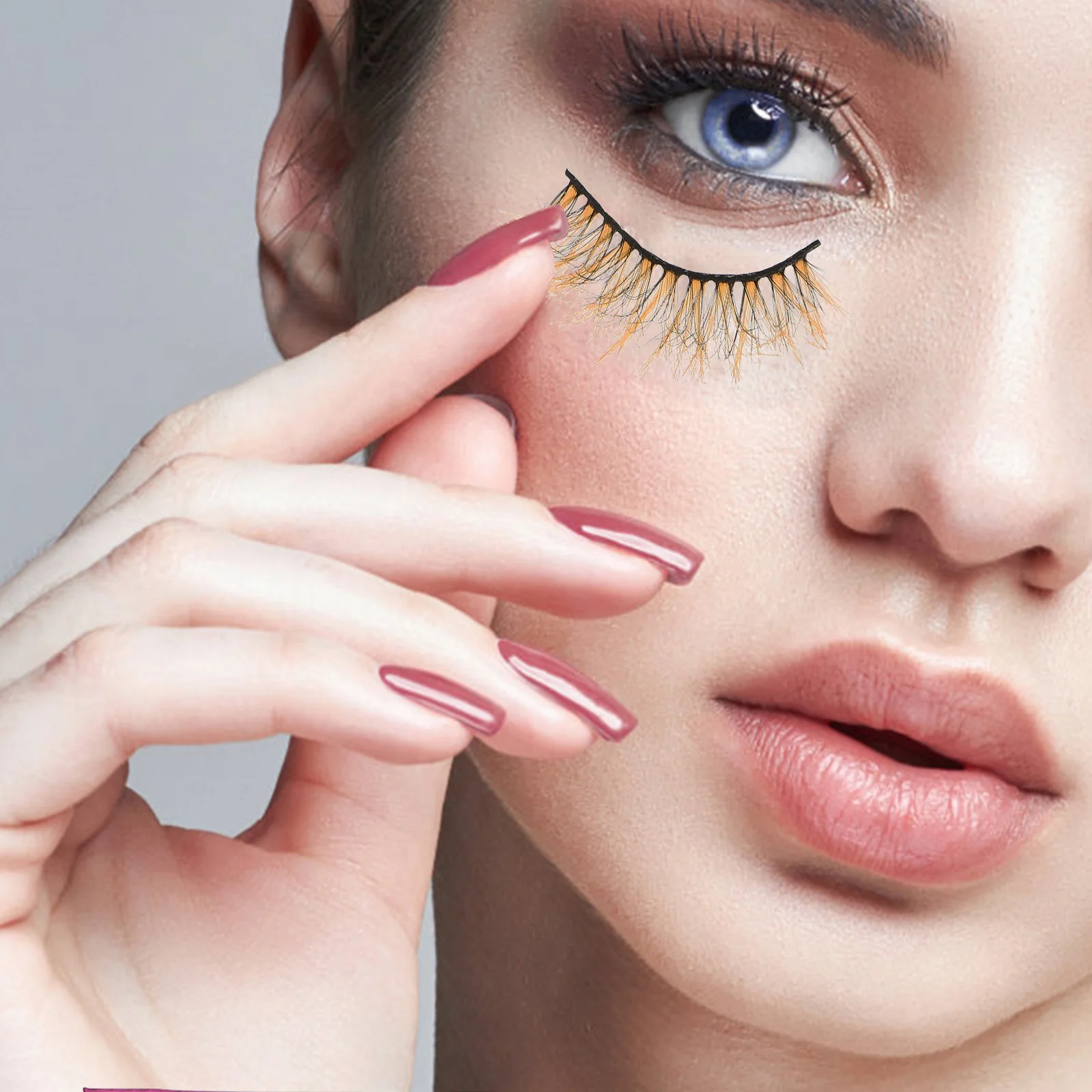 

5Pcs Decorative False Eyelashes Colorful Set Fashion Women Eyelash Accessories for Party Nightclub Events