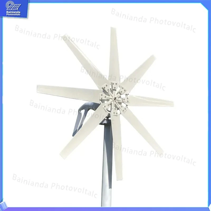 1000W Hybrid Solar Wind Turbine System Vertical Axis Generator Off Grid Power Kit Home Backup Energy Renewable Electricity