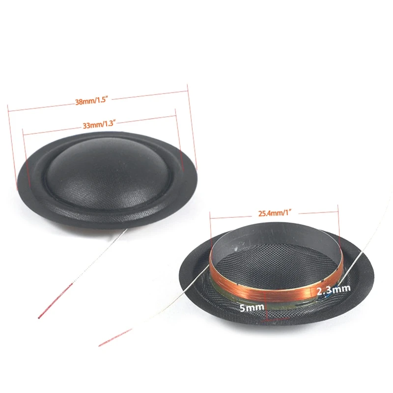 2PCS 20 20,4 Core Höhen C3/4 Kristall Film 20,4mm Spule Schwarz Transparent Film Hohe Schwingspule film Lautsprecher Reparatur Teile – Detail 7