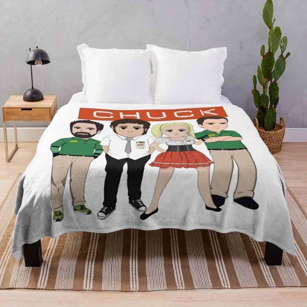 

Team Bartowski Throw Blanket Thin Luxury Designer bed plaid Blankets