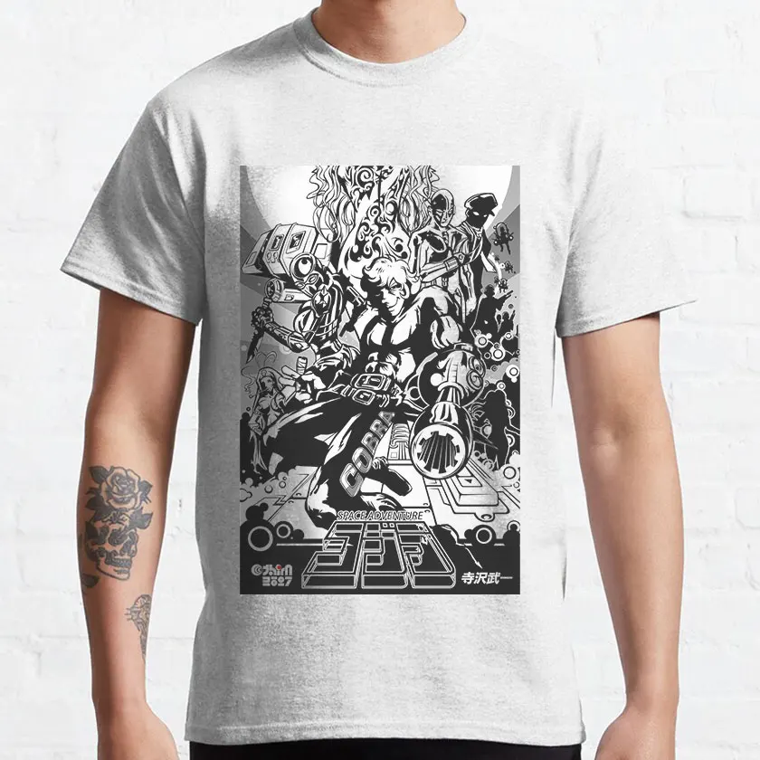 

0409 Cobra The Space Pirate Psychogun Kobura Adventure gift t shirt 100% cotton Printed Graphic tee Y2K clothes All size Tops