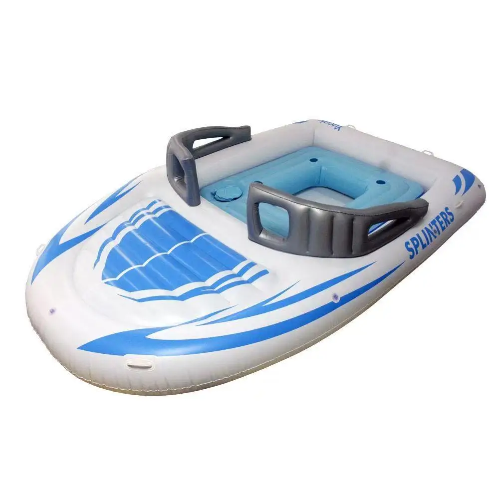 

Extreme Inflatable Speed Boat , 6 Person Floating Island Can With Motor Bracket