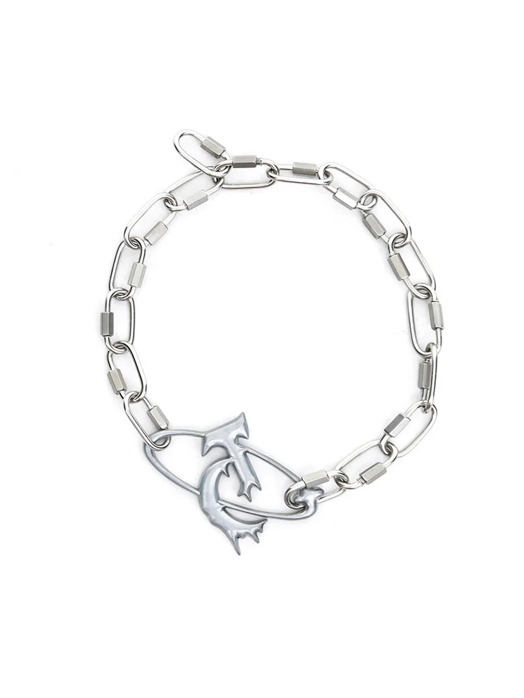 2024 New Lock-On Necklace Punk For Men And Women Copper Alloy Jewelry Party Gifts