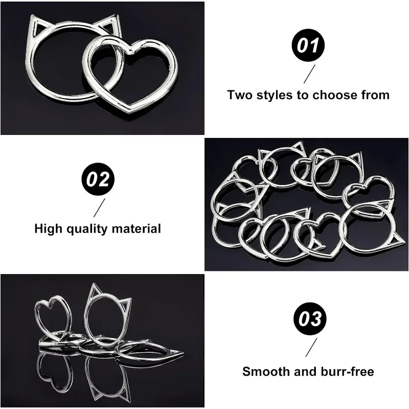 24pcs Alloy Linking Rings Sliver Multi-Purpose Metal O Ring for Gothic Punk Choker