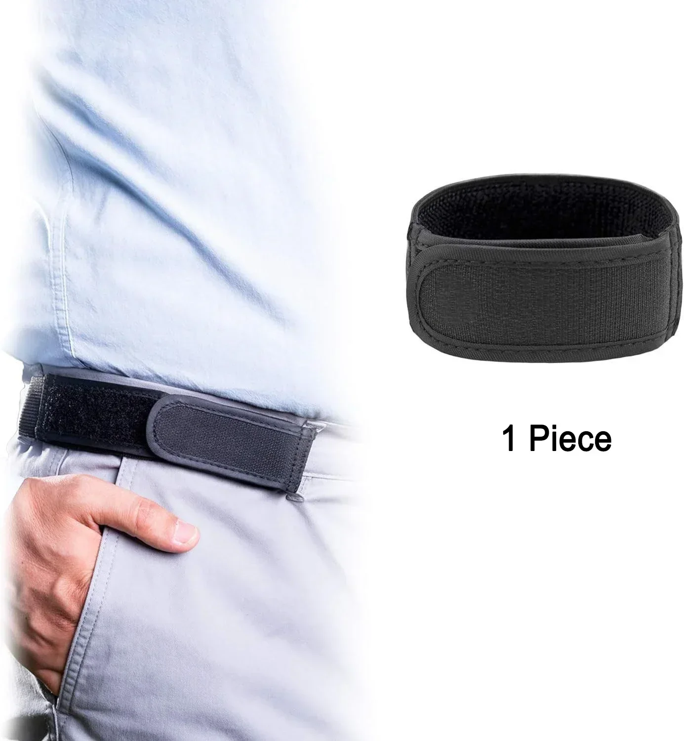 2 Stück/1 Stück schnallenfreie Taillengürtel für Herren, ultraweich, ohne Schnalle, elastische Gürtel, modisch, bequem, stilvoll, Gürtelschlaufe, schnallenfreie Gürtel
