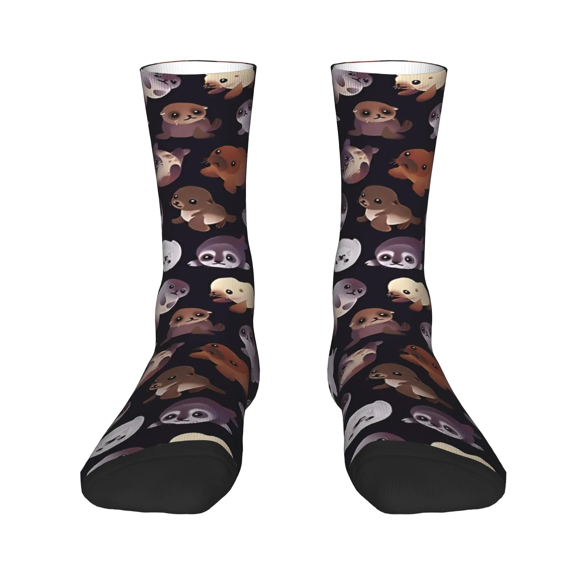 ถุงเท้ากันลื่นลายวินเทจสำหรับผู้ชายและผู้หญิง ถุงเท้าปั่นจักรยานเนื้อนุ่ม อุ่นสบาย สำหรับฤดูใบไม้ผลิ