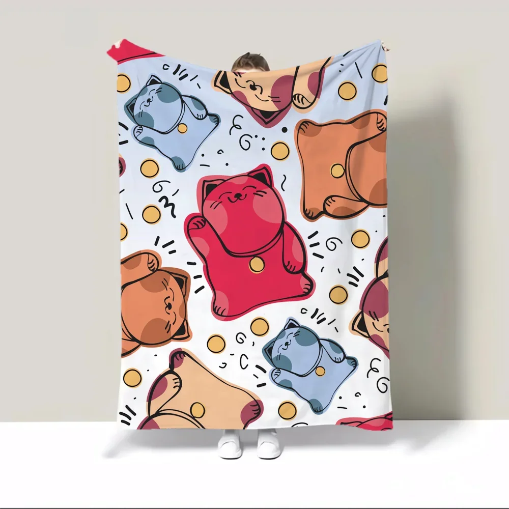 

Cartoon Children Designer Blanket Sofa Winter Fleece Throw Blanket Fluffy Knitted Plaid Beach Towel Blankets Sofa Decoration