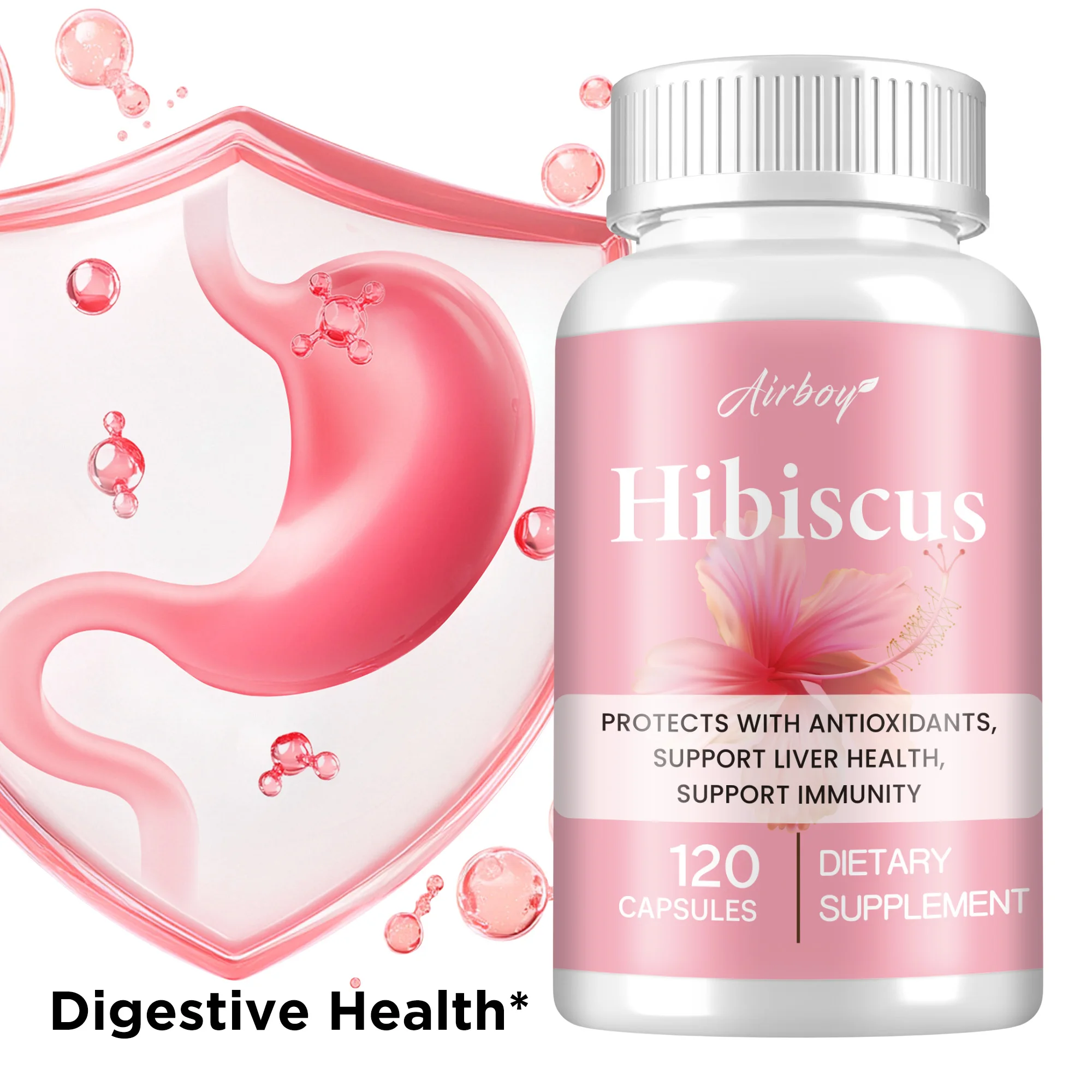 

Organic Hibiscus Capsules - Promotes Liver Health,Immune Support, Antioxidant, Maintains Normal Blood Pressure, Improves Energy