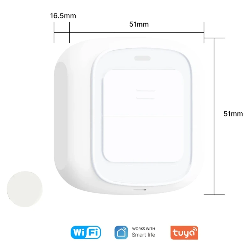 Tuya Wifi Button Scene Switch Wireless Smart Light Wall Switch Low Power Consumption No Wiring For One Tap To Run Durable