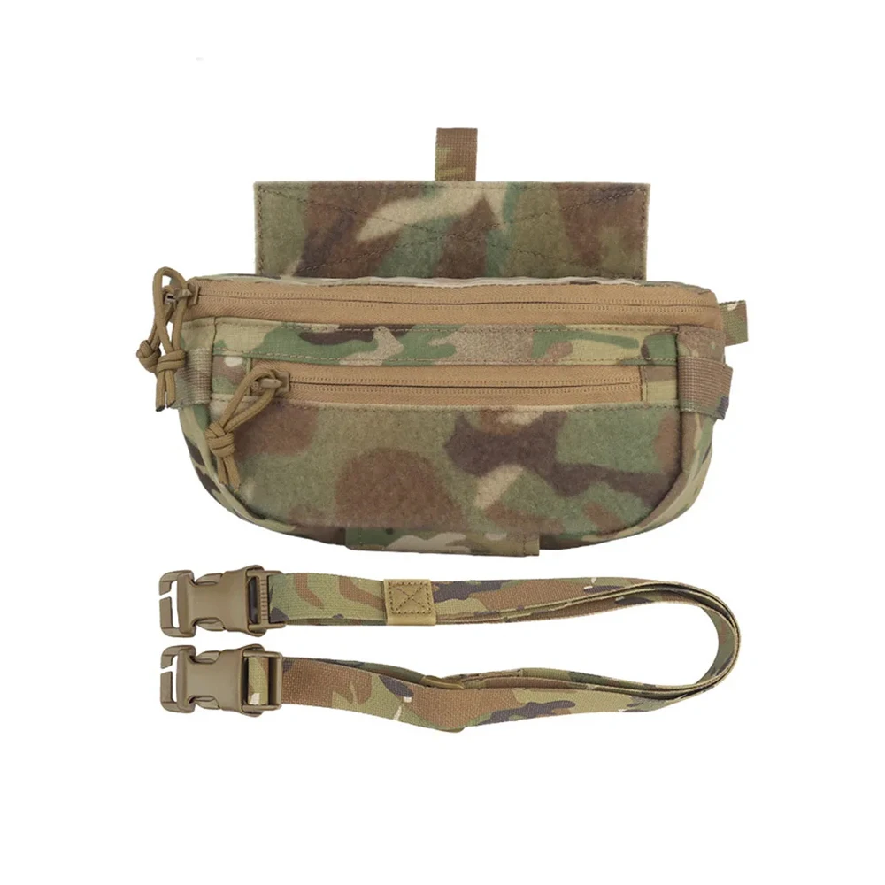 Outdoor Vest Accessories Pouch, Expansion Pack, Dual Purpose Camo, Multi Function Lower Abdominal Bag,Single Shoulder Bag