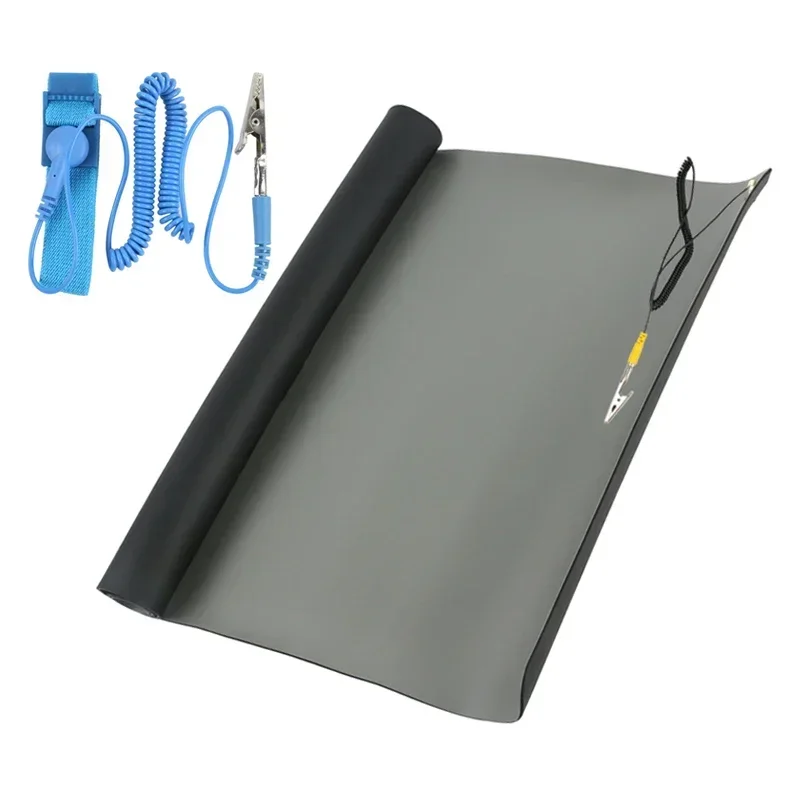 700*500*2.0mm Anti-Static Mat Ground Wire ESD Wrist For Mobile Computer Soldering Repair Repair Antistatic Blanket