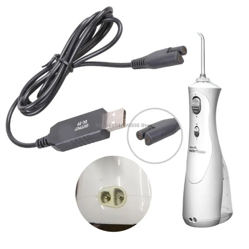 Rechargeable 3V Chargers Cord For Cordless Water Flossers Double Input Design 1.2m