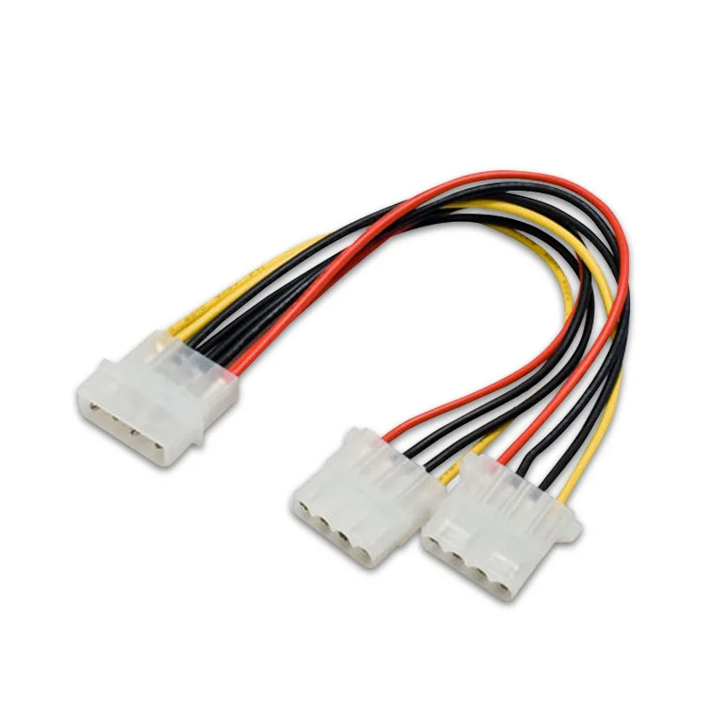 2/3 ports 4 pin PATA Male to 4 p Molex Male Splitter Professional Hard Drive Extension Chassis Computer power cord Factory Price