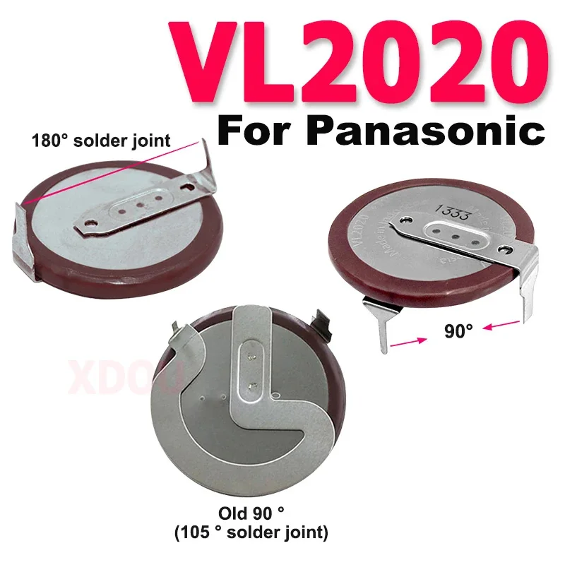Para Panasonic VL2020 2020 batería recargable patas de batería de litio 90 grados 105 grados 180 grados para BMW mini llave de coche