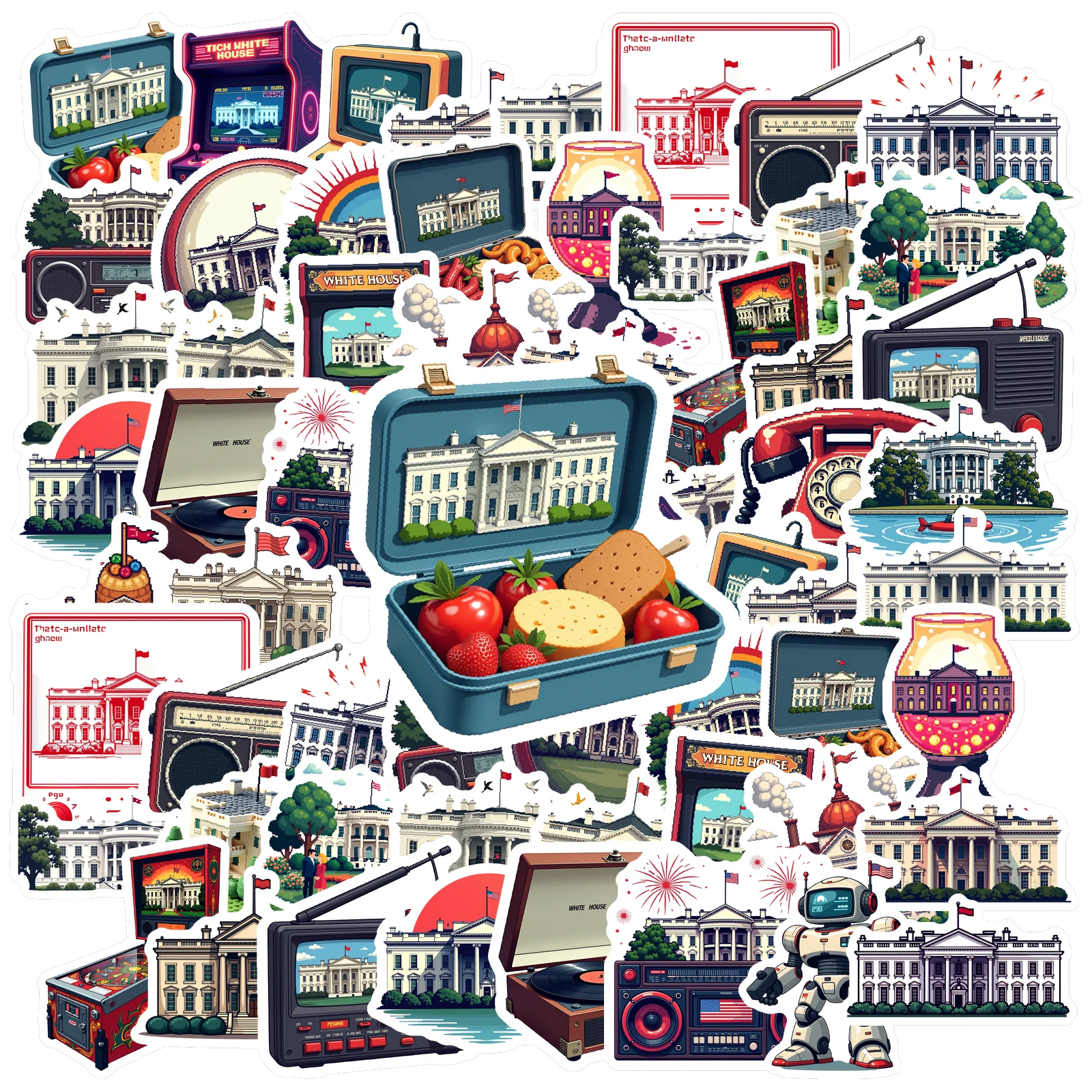 35pcs-70pcs Vivid Stickers Colorful Graffiti Decals DIY Stickers For Laptop Luggage Scrapbook Diary Sticker Notebook