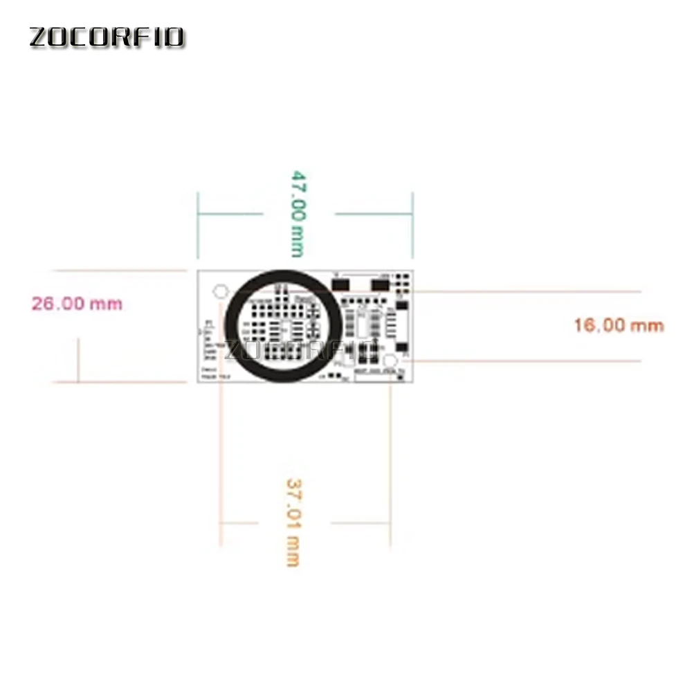 7941E 125KHZ RFID embedded elevator /access control read card module /RFID reader WG26/34 out put DC5V