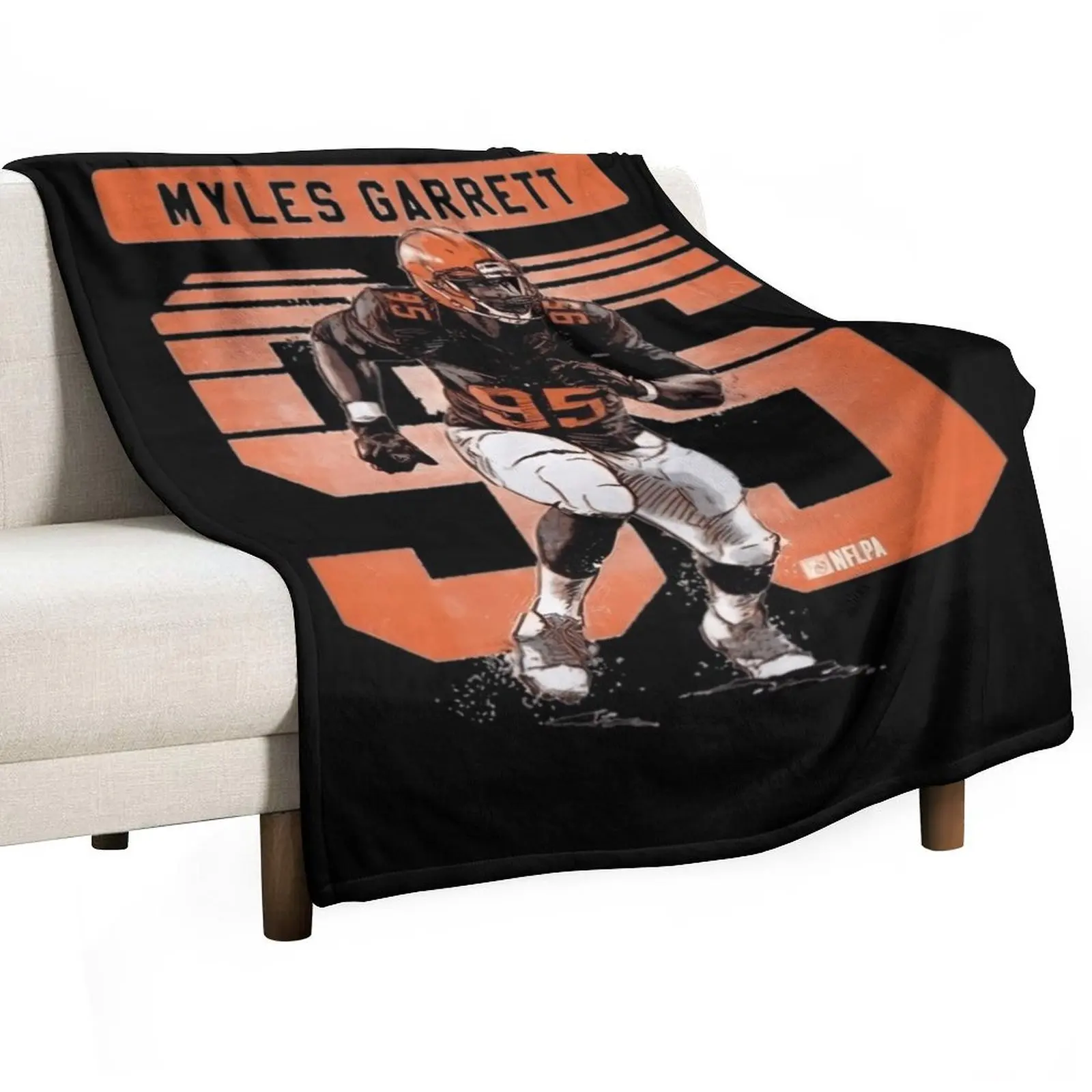 Myles Garrett 95 For Cleveland Browns Fans \t Throw Blanket Decorative Beds blankets and throws Blankets