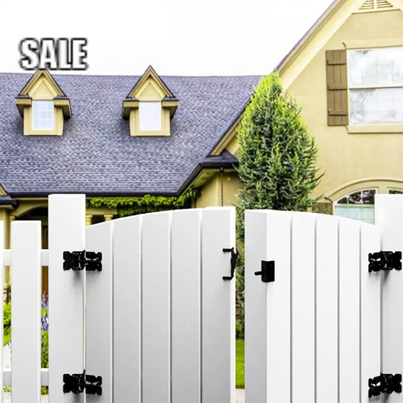 

2 Pack Self Locking Gate Latch Hinges Set Heavy Duty Hardware Hinges For Vinyl And Wood Fence With Installation Screws-A68E