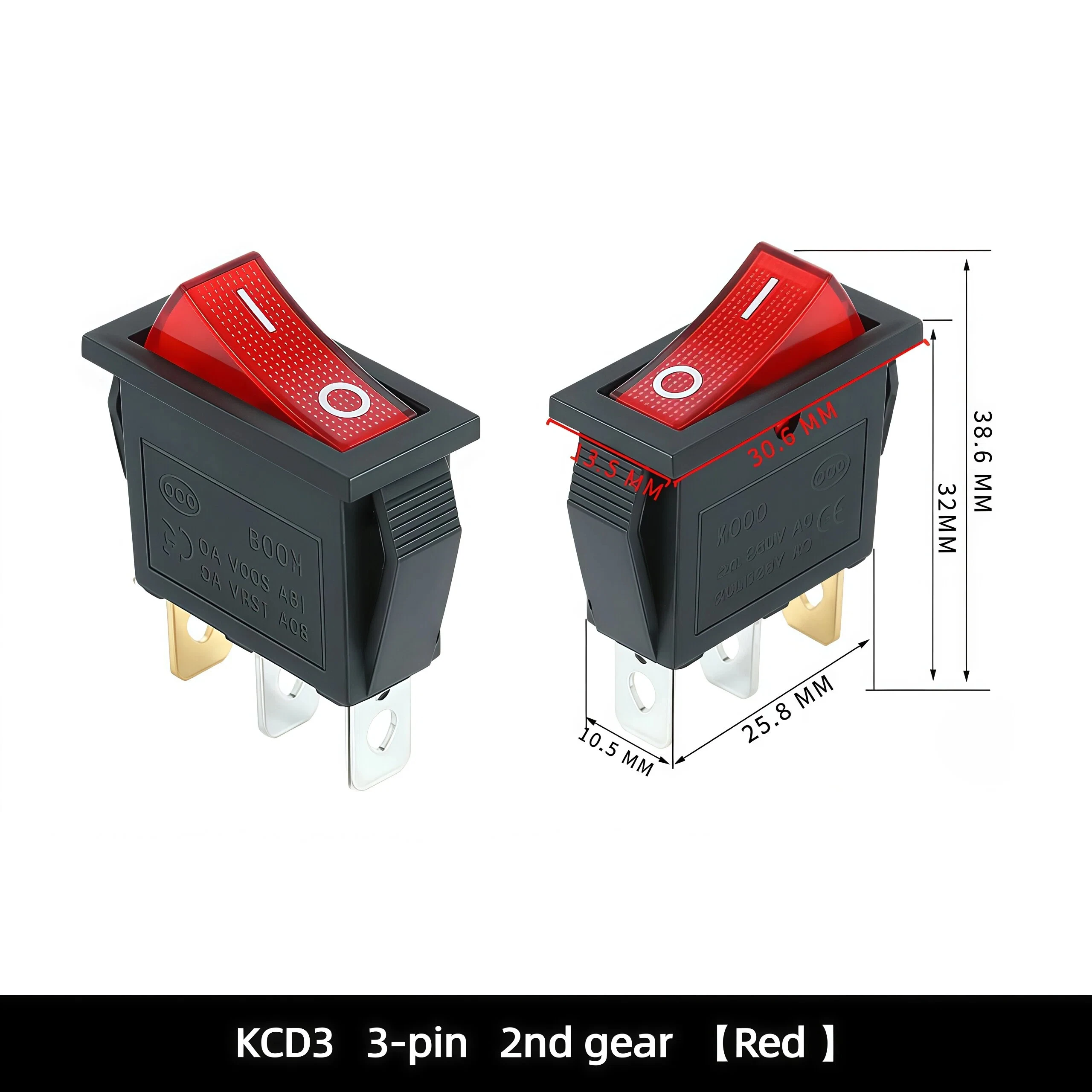 KCD3 Rocker Switch for Electric Stove, Rice Cooker, Household Appliances, Electronic Scale, Rocker Lever