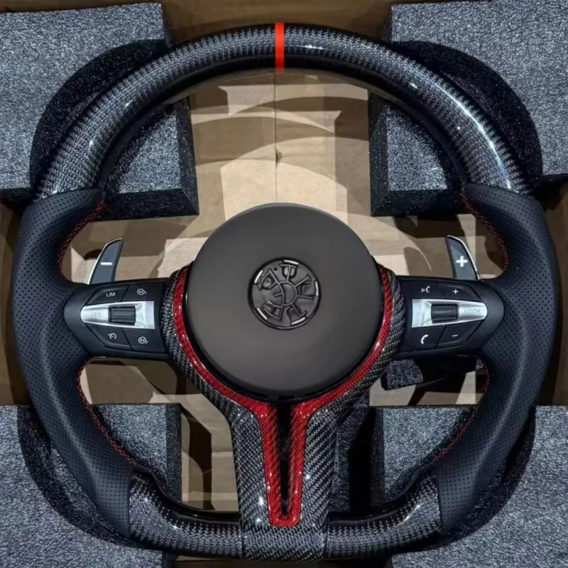 Customized Carbon Fiber Leather Car Steering Wheel For BMW F80 F10 F20 F30 F31 F32 M3 F07 M4 F82 X5 E92 E90 Steering Wheel