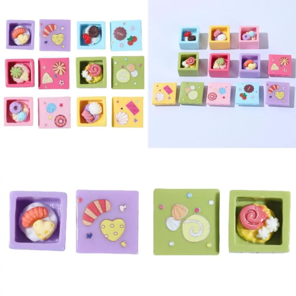 Ornamento modelo caixa bolo R53C para capa telefone Acessórios decorativos Ornamento sobremesas