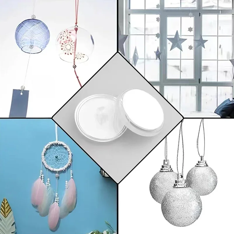 100 Pcs Ceiling Strong Small Adhesive Hook 3cm Hang Flag Poster Stick Hook Traceless Double-Sided Adhesive Wall Hooks Christmas