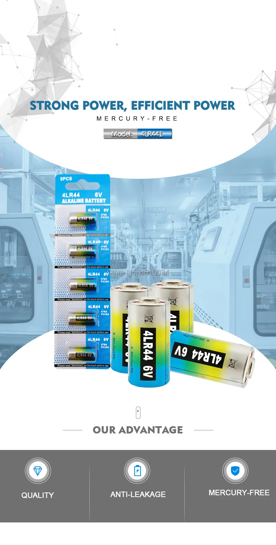Lot de 2 piles alcalines 6V 4LR44 pour chiens, accessoire de dressage, colliers de choc, stylo de beauté, A544V 4034PX PX28A L1325 4AG13 544 4A76, piles sèches