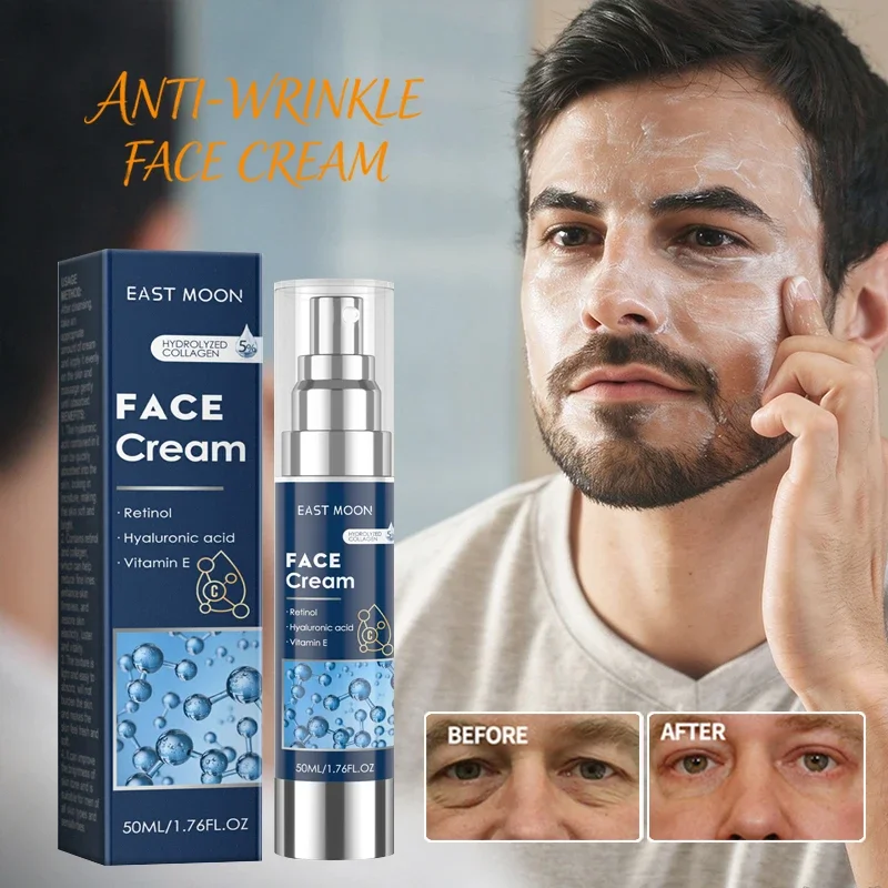 Retinol Face Cream for Men Firming Lifting Brightening Fade Fine Lines Anti Puffiness Moisturizing Nourishing Facial Skin Care